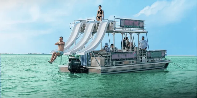 Key West Pontoon Boat Rental with Slides - Image 1