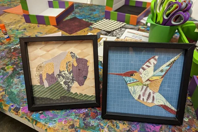 Estes Park Wildlife Collage Art Class - Image 1