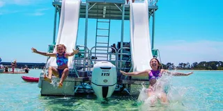 Fort Walton Pontoon Boat Rental with Double Slides 8 hr