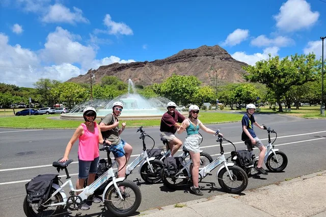 Waikiki Electric Bike and Diamond Head Hike Tour - Image 1