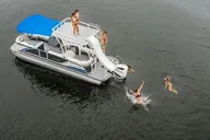 Traverse City Pontoon Tour with Waterslides thumbnail 1