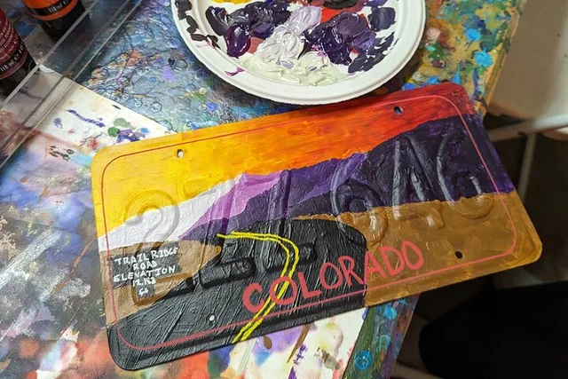 Estes Park Painted License Plate Class - Image 6