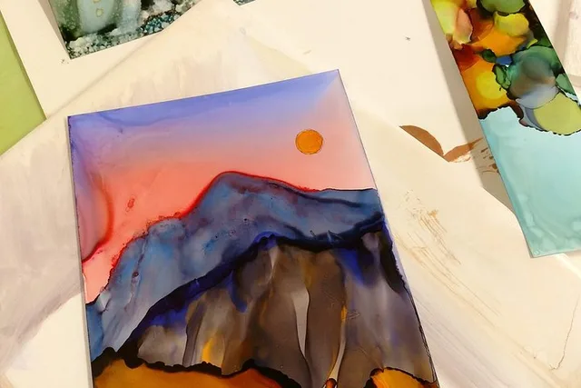 Estes Park Alcohol Ink Landscape Art Class - Image 2