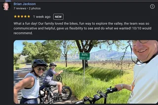 Napa E-Bike Rental with Picnic Lunch