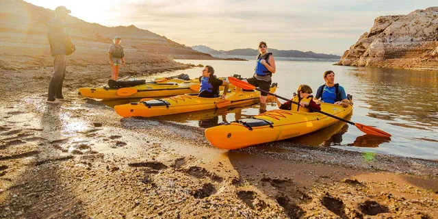 Lake Mead Sunset Kayak Tour with Dinner and Campfire - Image 5