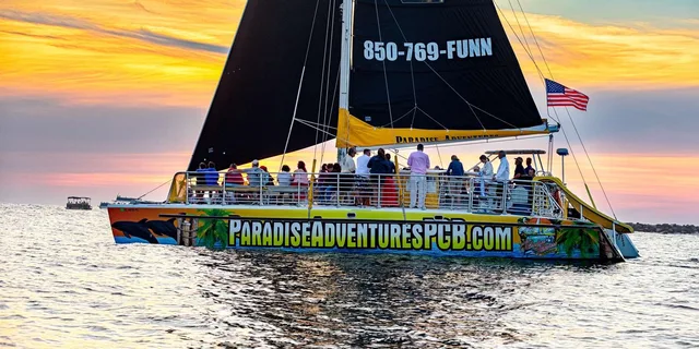Panama City Beach Sunset Dolphin Catamaran Sail - Image 1