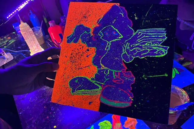 New York City Paint-in-the-Dark Workshop with Live DJ - Image 5
