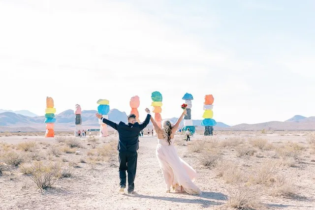 Las Vegas Wedding Ceremony at 7 Magic Mountains - Image 2