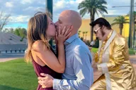 Las Vegas Elvis Wedding or Vow Renewal at Welcome Sign thumbnail 5