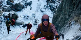 Seward Ice Climbing Adventure by Snowmobile