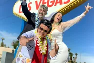 Las Vegas Elvis Wedding with Sign Photos 1 hr thumbnail 6