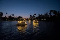 Los Angeles Swan Boat Ride at Night thumbnail 3