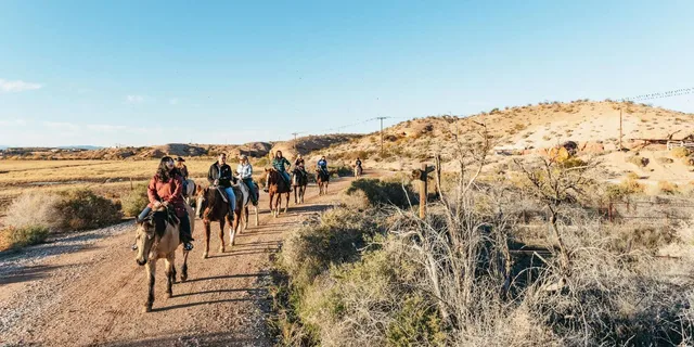 Las Vegas Desert Sunset Horseback Ride with BBQ Dinner - Image 1