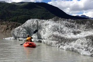 Kennicott Inflatable Kayak Tour on Glacial Lake