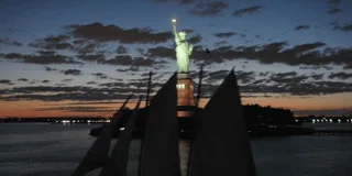 New York City Schooner Lights Sail