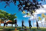 Waikiki Beach Yoga with Diamond Head Backdrop thumbnail 3
