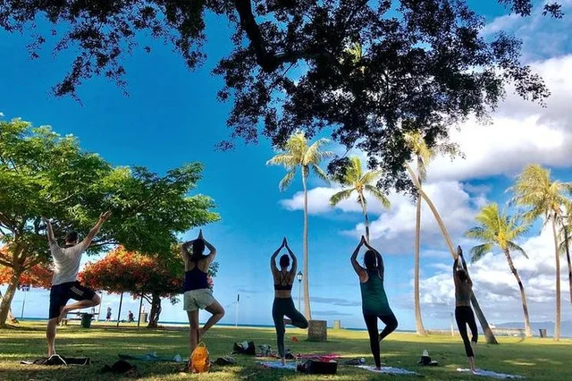 Waikiki Beach Yoga with Diamond Head Backdrop - Image 3