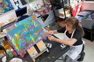 New York City Abstract Painting Class with Palette Knives 90 min thumbnail 1