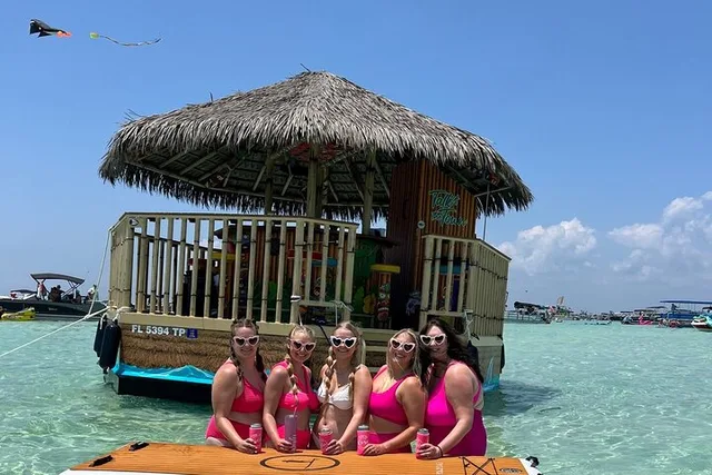 Destin Tiki Boat Tour to Crab Island 6 hr - Image 1