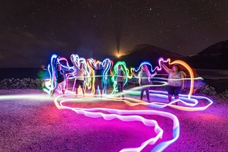 Honolulu Light Painting Experience at Sunset