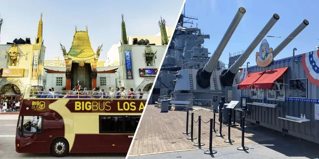 Los Angeles Hop-On Hop-Off Bus & USS Iowa Museum Tour - Image 1