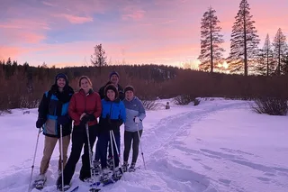 Lake Tahoe Snowshoe Trek at Sunset