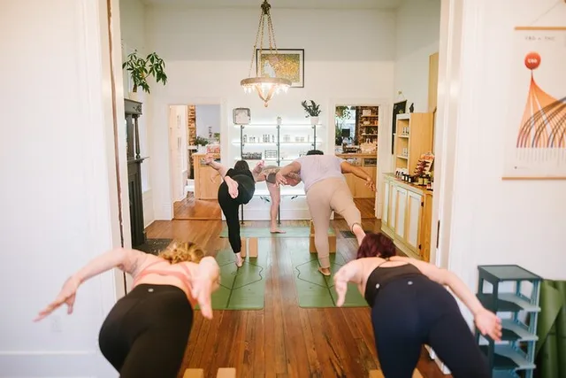 Savannah Yoga Session in Boutique Cannabis Store - Image 2