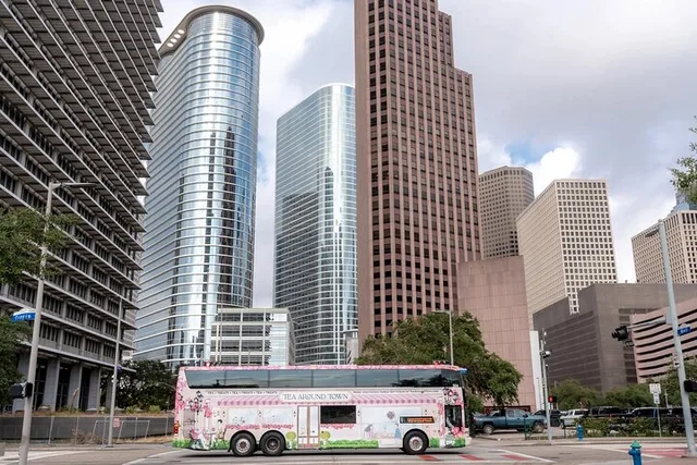 Houston Tea Tour in a Stylish Pink Bus 90 min - Image 3