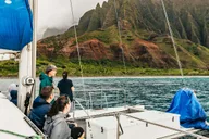 Kauai Napali Coast Sunset Sailboat Tour thumbnail 1