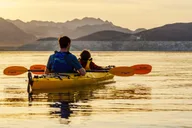 Lake Mead Sunset Kayak Tour with Dinner and Campfire thumbnail 1