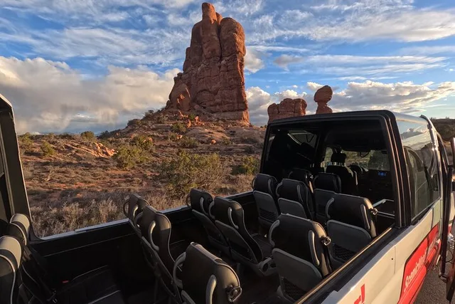 Moab Scenic Drive in Arches National Park at Sunset - Image 1