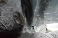 Fairbanks Snowshoe Hike to Castner Glacier Ice Cave thumbnail 1