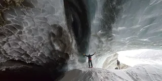 Fairbanks Snowshoe Hike to Castner Glacier Ice Cave