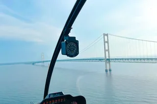 St. Ignace Helicopter Tour Over Mackinac Bridge