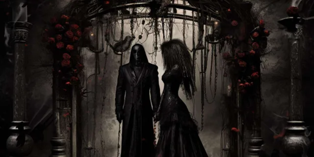 Las Vegas Gothic Wedding Ceremony with Photography - Image 1