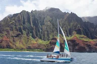 Kauai Napali Coast Sunset Sailboat Tour thumbnail 4